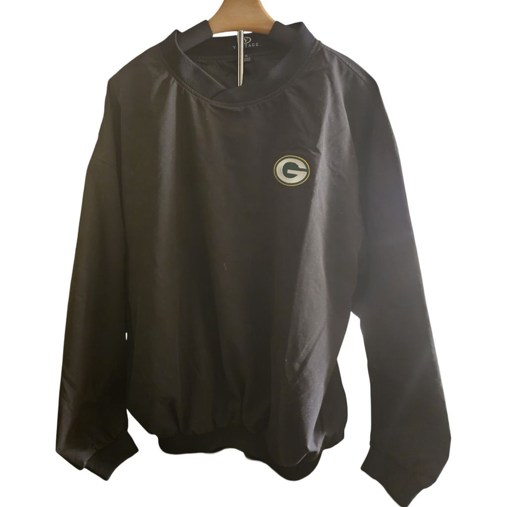Vantage | Men's Black Pullover Jacket XL Green Bay Packers NFL